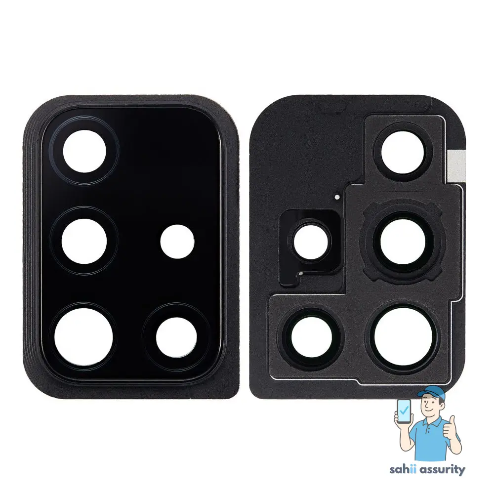 Camera Lens Glass with Frame for Samsung Galaxy A51 White